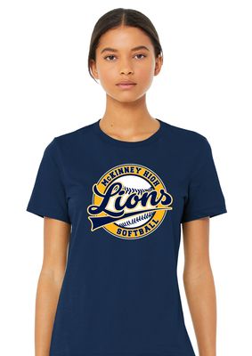 McKinney Softball - Cursive Ball - Bella+Canvas Ladies