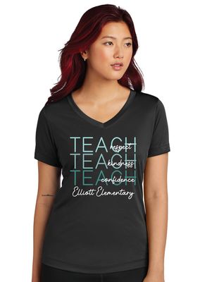 Elliott Elementary - Teach - Dri-Fit V-Neck