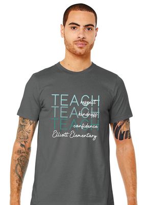 Elliott Elementary - Teach - Bella+Canvas Short Sleeve