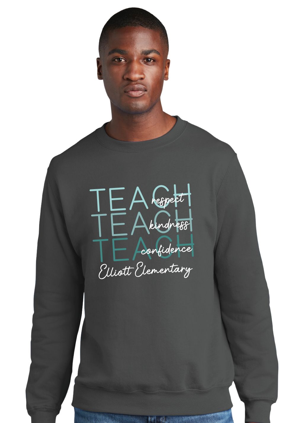 Elliott Elementary - Teach - Crew Sweatshirt