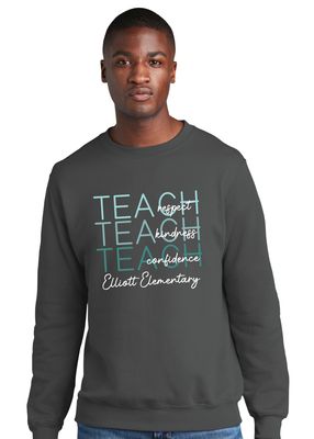 Elliott Elementary - Teach - Crew Sweatshirt