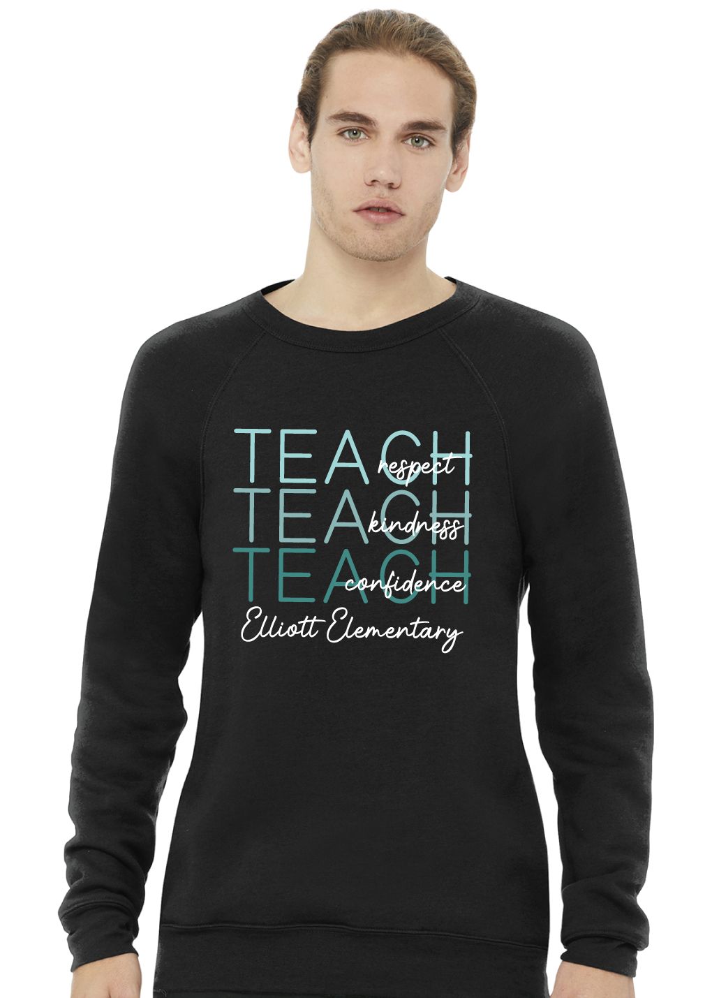Elliott Elementary - Teach - Bella+Canvas Crew Sweatshirt