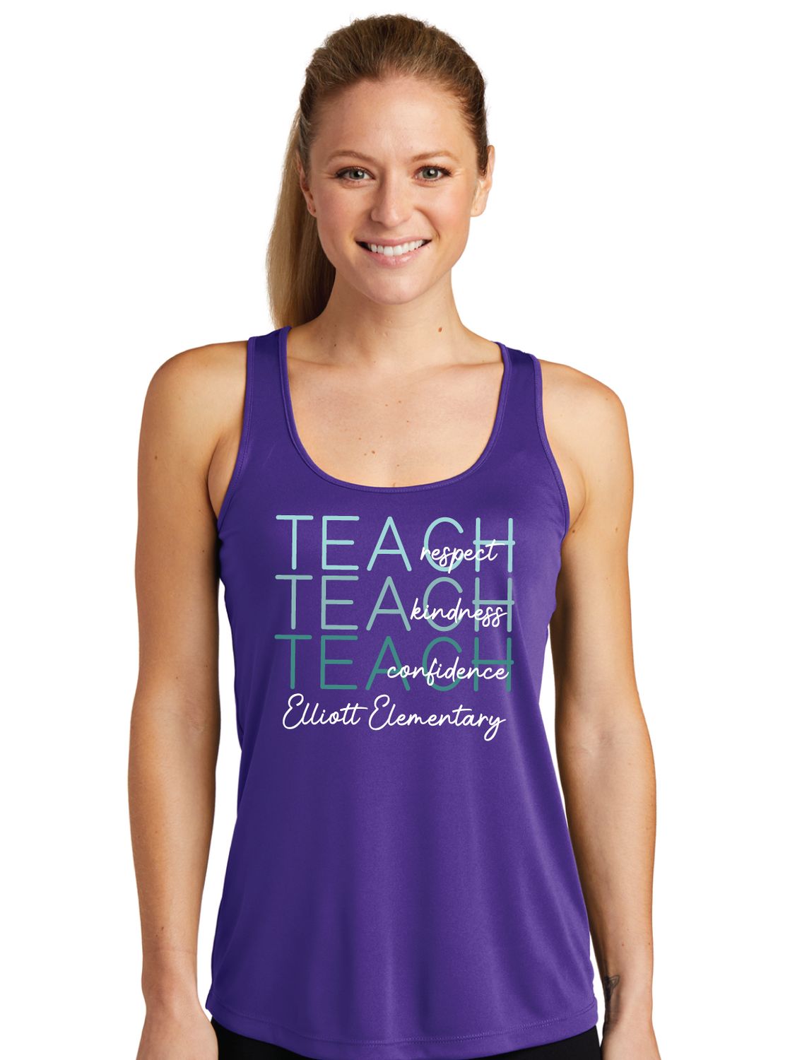 Elliott Elementary - Teach - Dri-Fit Racerback Tank