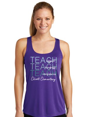 Elliott Elementary - Teach - Dri-Fit Racerback Tank