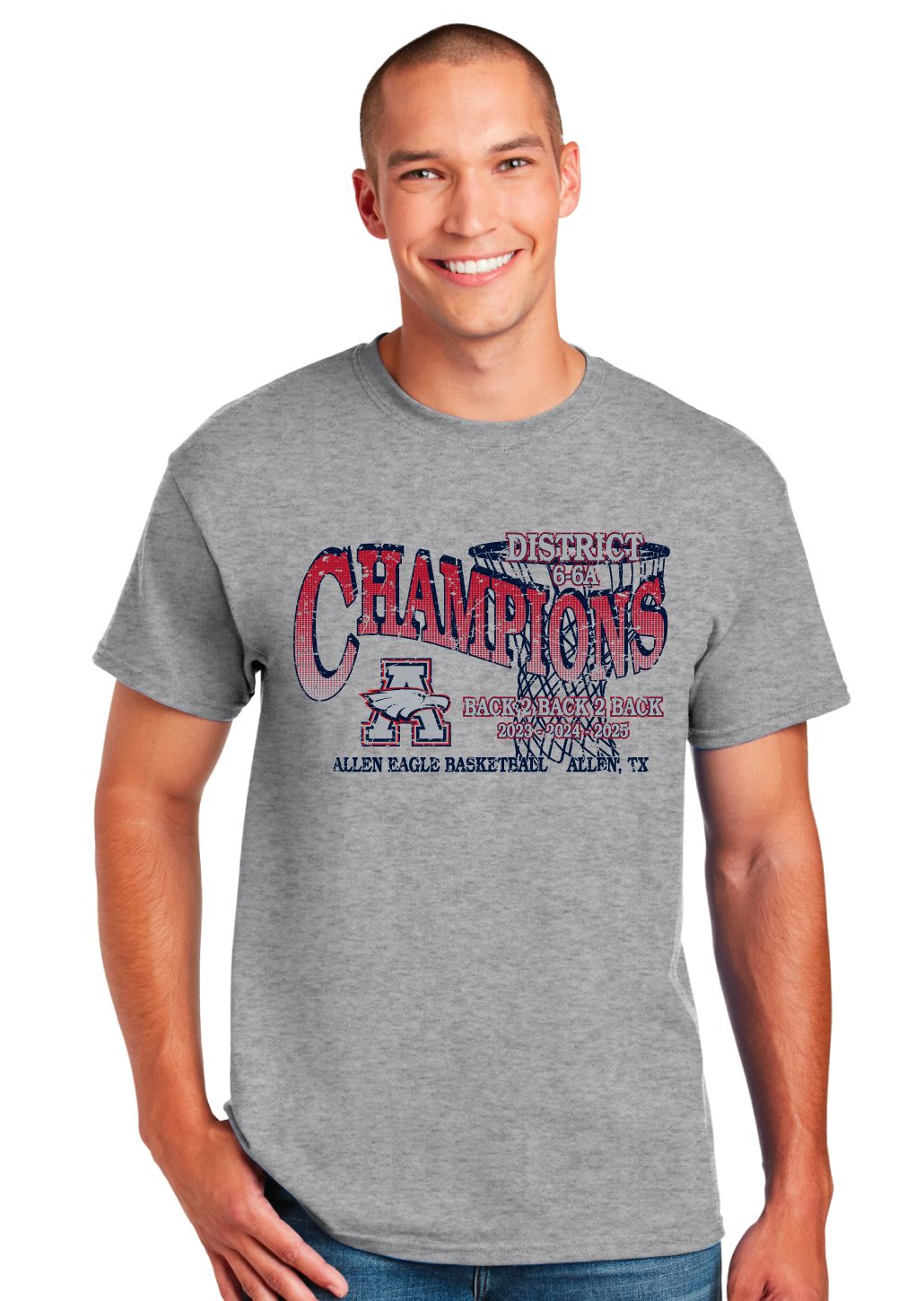 Allen Basketball - 2025 District Champs, Garment Type: Short Sleeve