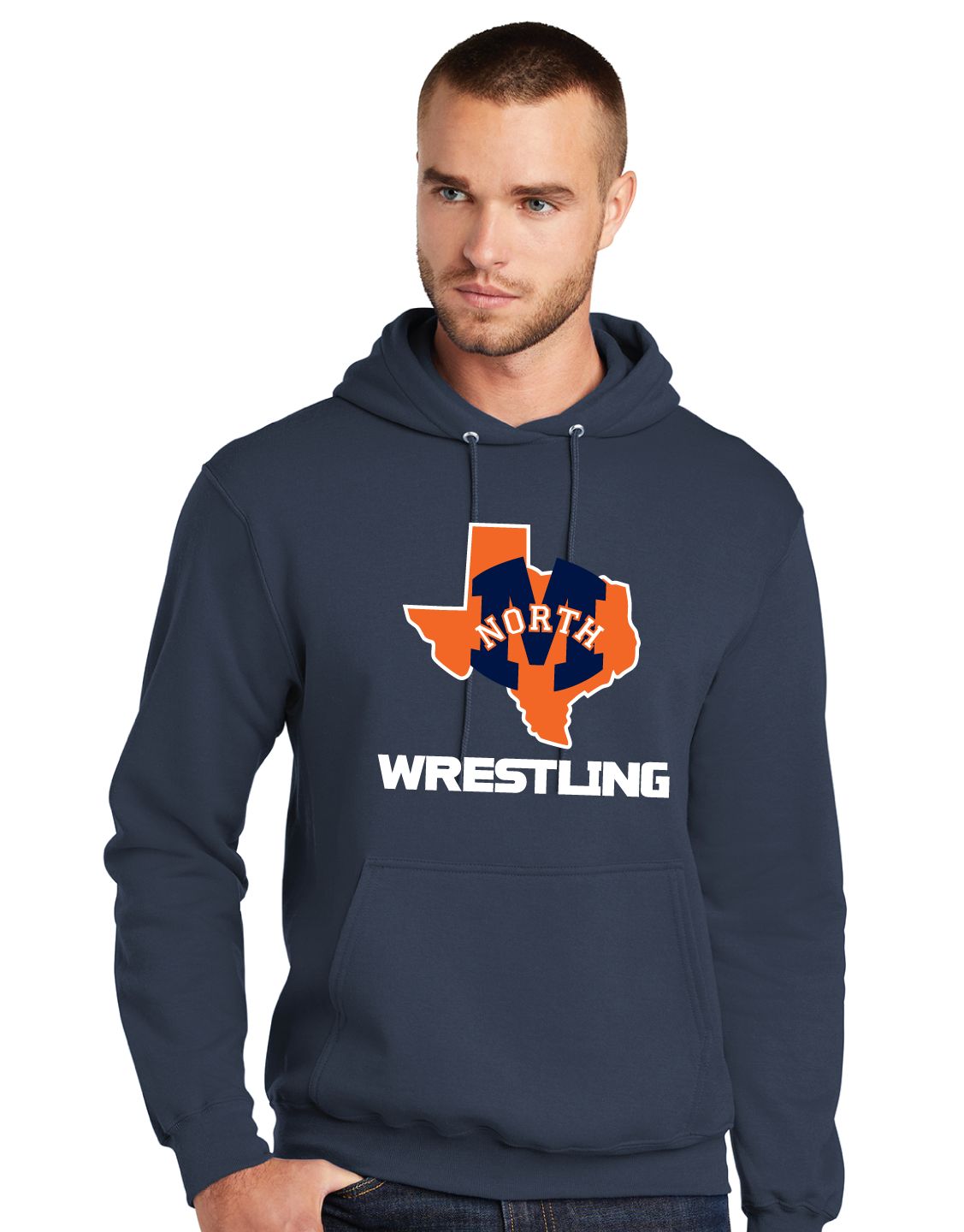 North Wrestling - Texas - Hoodie, Color: Navy