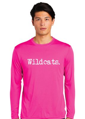 Eddins Wildcats - Typewriter - Dri-Fit Long Sleeve