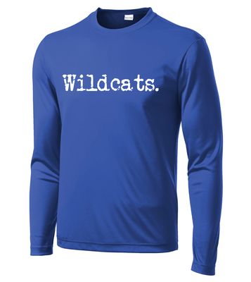 Eddins Wildcats - Typewriter - Dri-Fit Long Sleeve