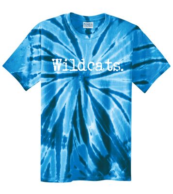 Eddins Wildcats - Typewriter - Tie Dye Short Sleeve