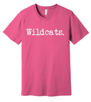 Eddins Wildcats - Typewriter - Bella+Canvas Short Sleeve