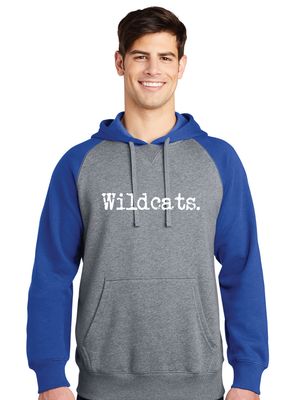 Eddins Wildcats - Typewriter - Raglan Hoodie