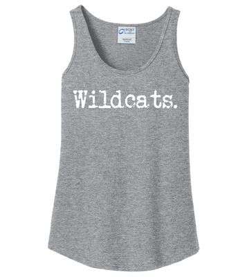 Eddins Wildcats - Typewriter - Cotton Tank