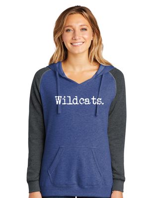 Eddins Wildcats - Typewriter - Lightweight Raglan Hoodie