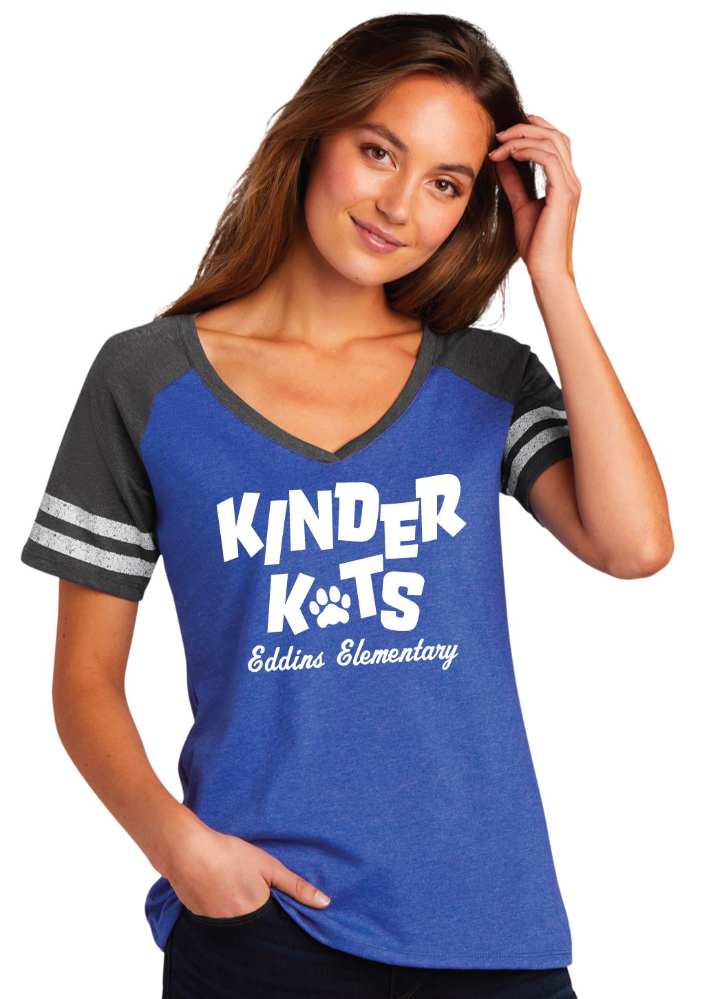 Eddins Wildcats - 25-26 Kinder Kats - Game V-Neck Tee