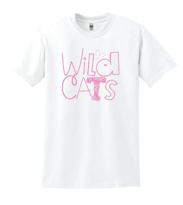 Eddins Wildcats - Pencil Drawn - Short Sleeve