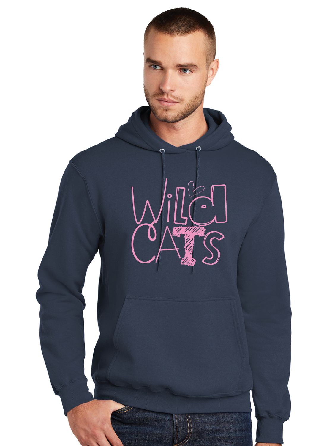 Eddins Wildcats - Pencil Drawn - Hoodie