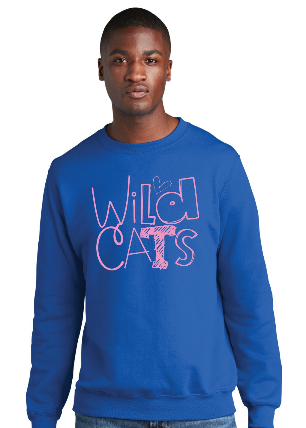 Eddins Wildcats - Pencil Drawn - Crew Sweatshirt