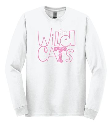 Eddins Wildcats - Pencil Drawn - Long Sleeve