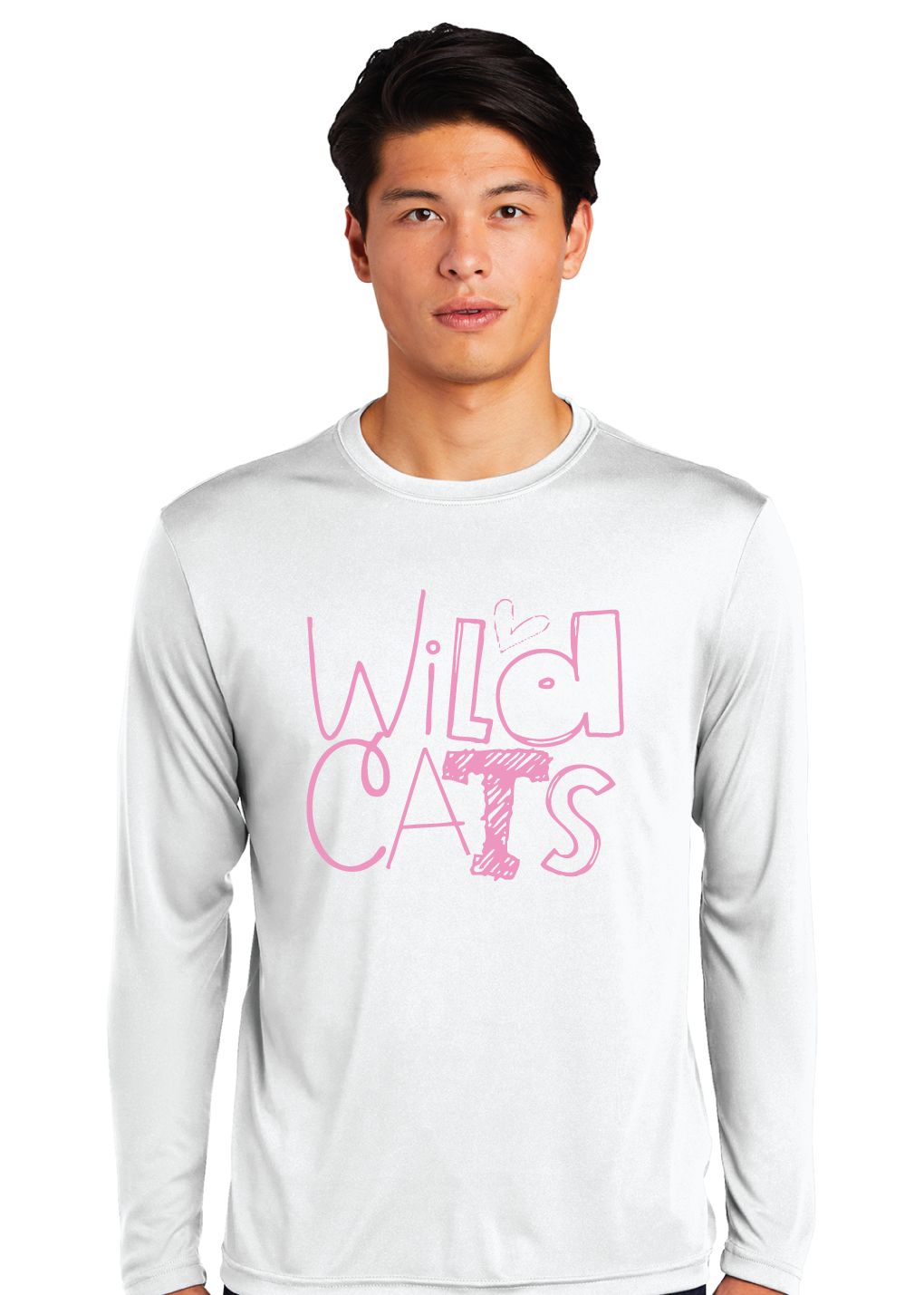 Eddins Wildcats - Pencil Drawn - Dri-Fit Long Sleeve
