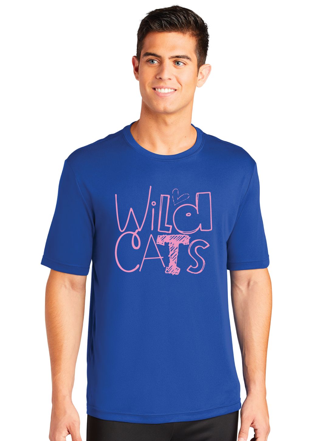 Eddins Wildcats - Pencil Drawn - Dri-Fit Short Sleeve