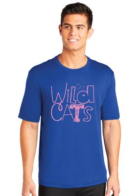 Eddins Wildcats - Pencil Drawn - Dri-Fit Short Sleeve
