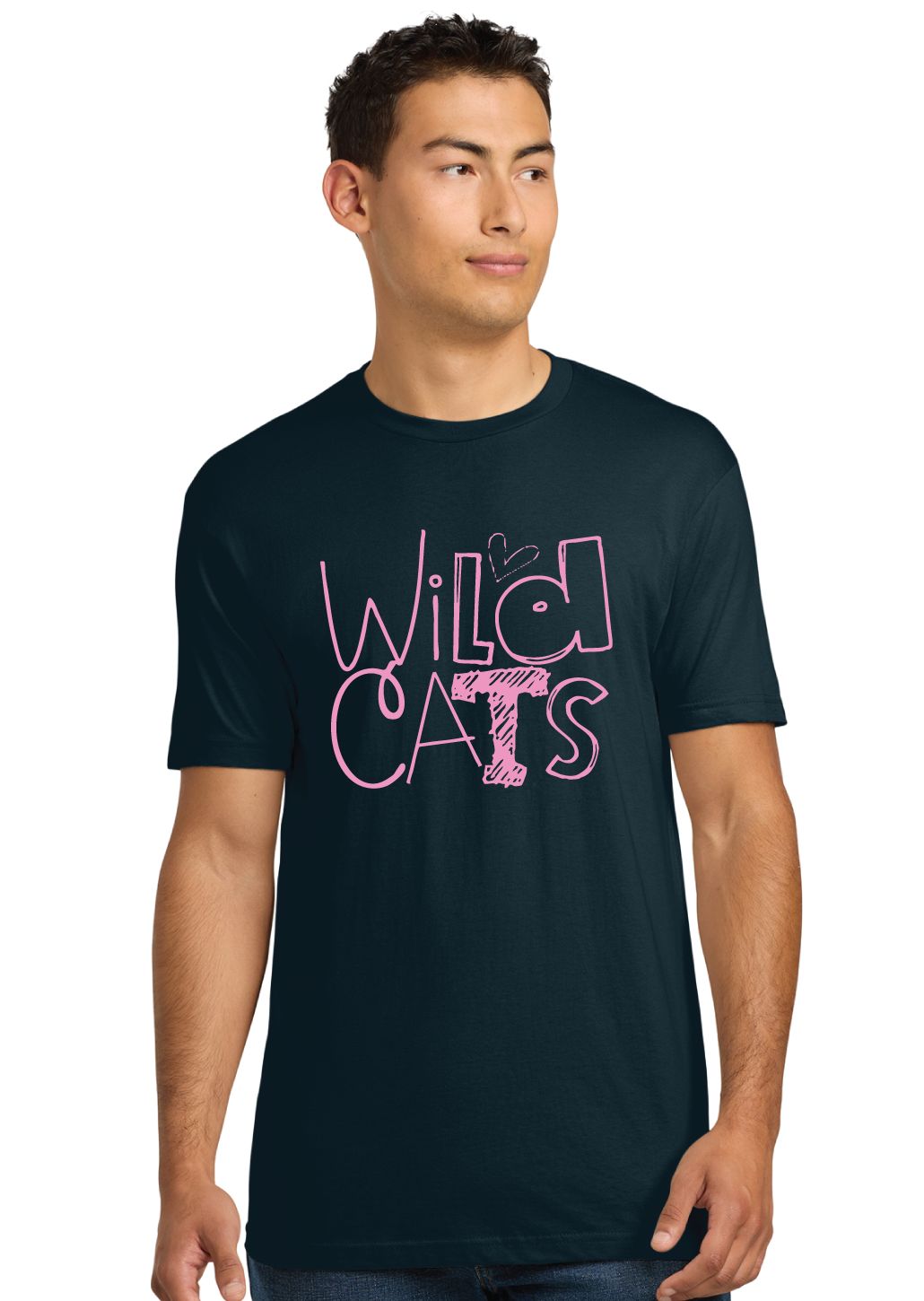 Eddins Wildcats - Pencil Drawn - Next Level Short Sleeve