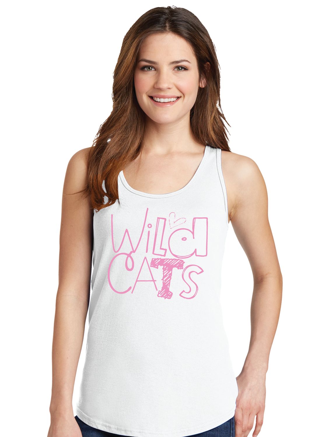 Eddins Wildcats - Pencil Drawn - Cotton Tank
