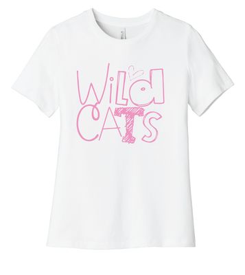 Eddins Wildcats - Pencil Drawn - Bella+Canvas Ladies