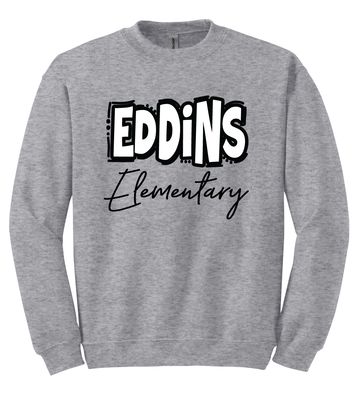 Eddins Wildcats - Bubble Letters - Crew Sweatshirt