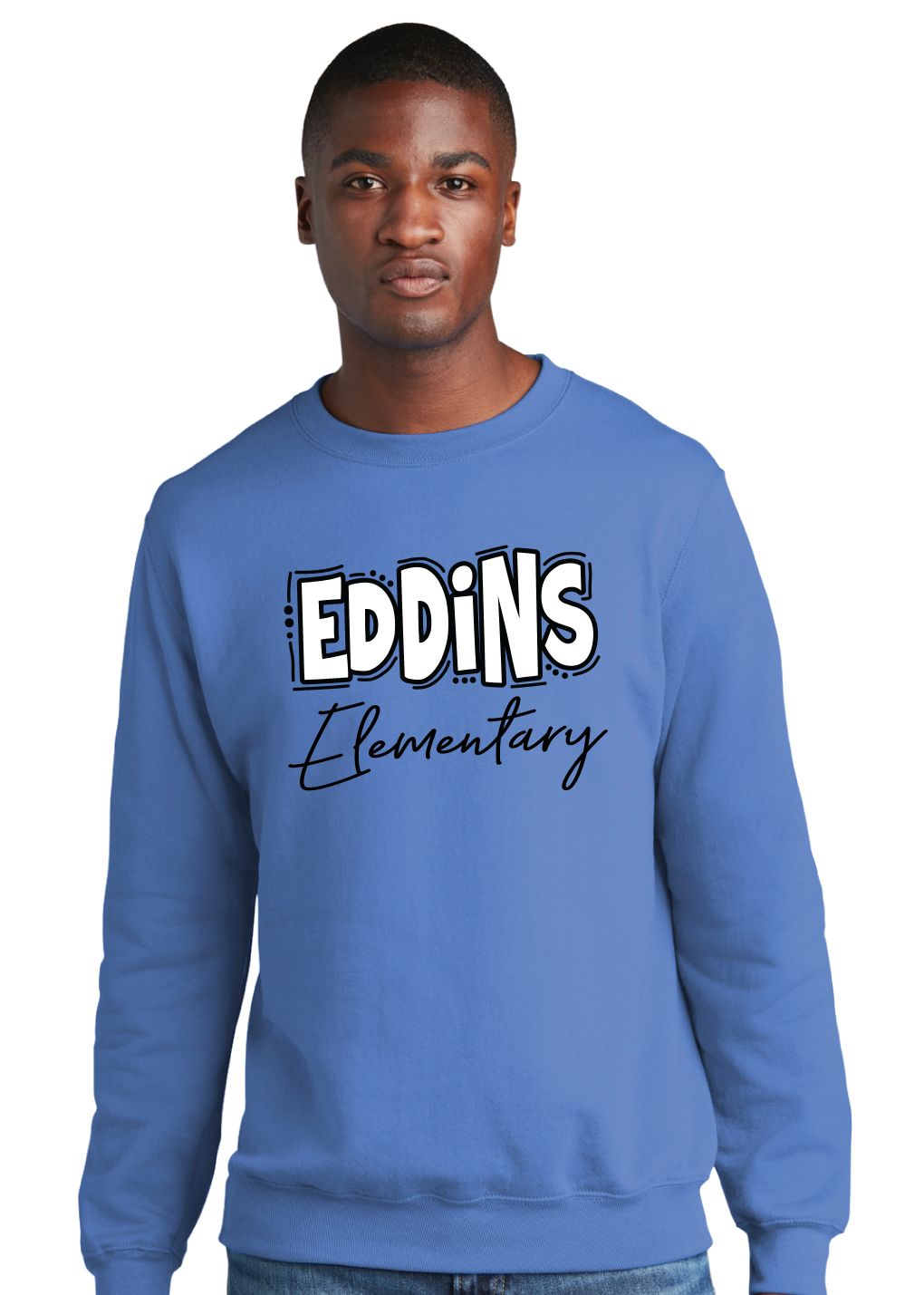 Eddins Wildcats - Bubble Letters - Crew Sweatshirt
