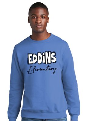Eddins Wildcats - Bubble Letters - Crew Sweatshirt