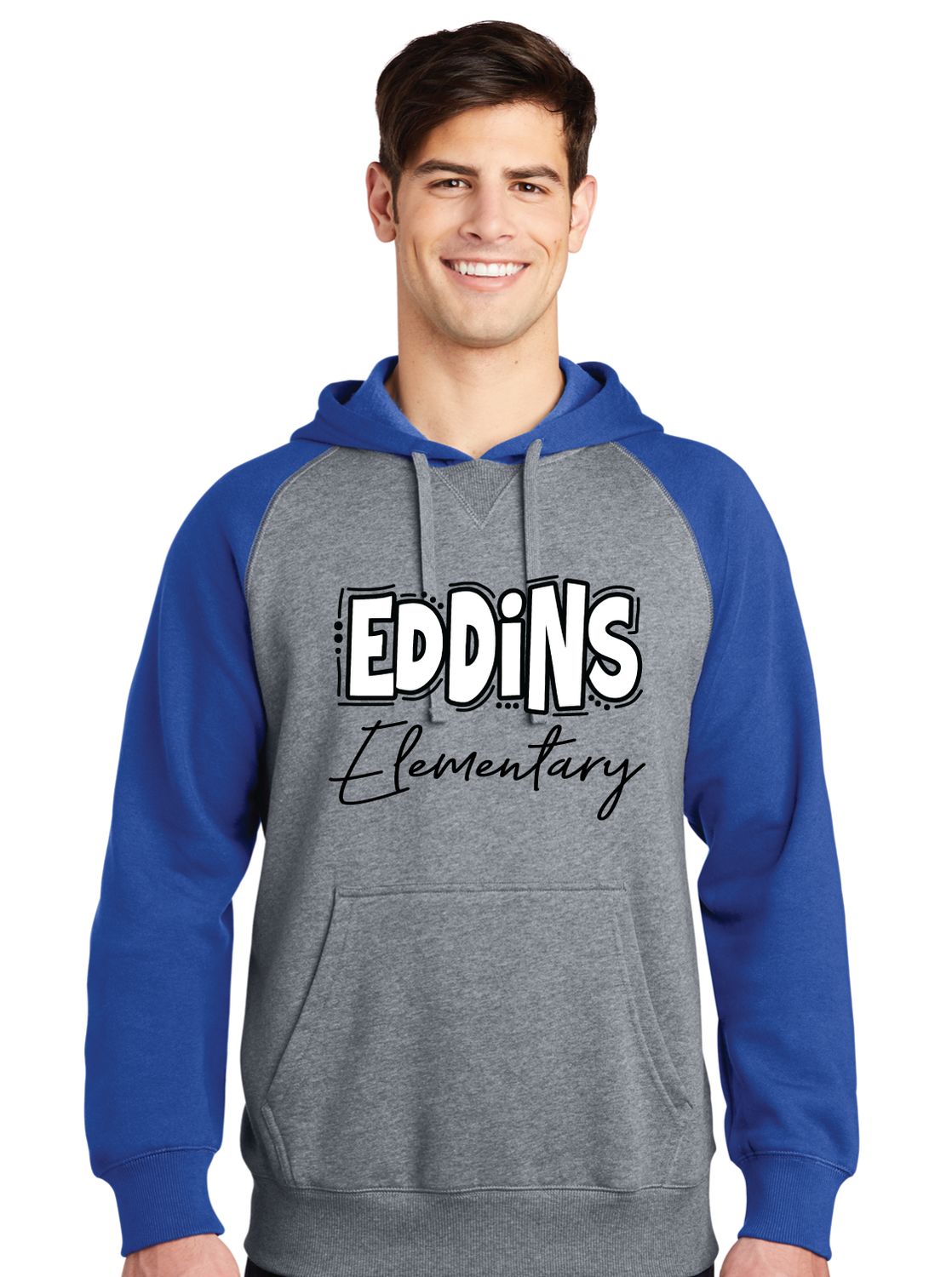 Eddins Wildcats - Bubble Letters - Raglan Hoodie