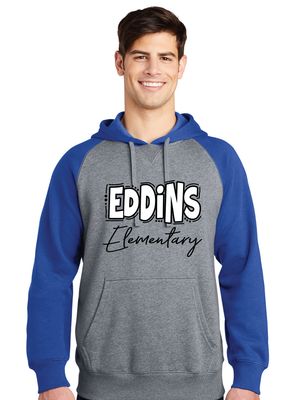 Eddins Wildcats - Bubble Letters - Raglan Hoodie