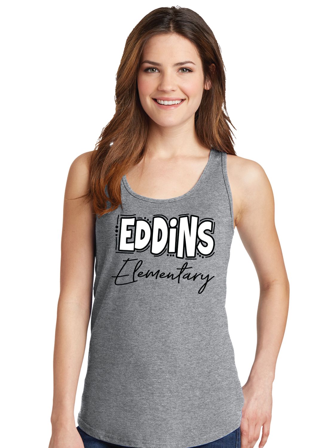 Eddins Wildcats - Bubble Letters - Cotton Tank