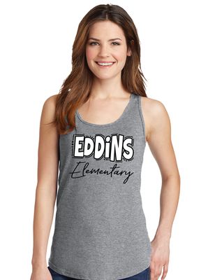 Eddins Wildcats - Bubble Letters - Cotton Tank