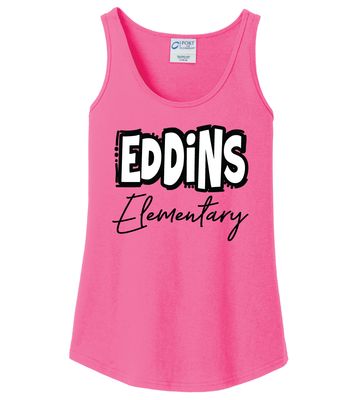 Eddins Wildcats - Bubble Letters - Cotton Tank