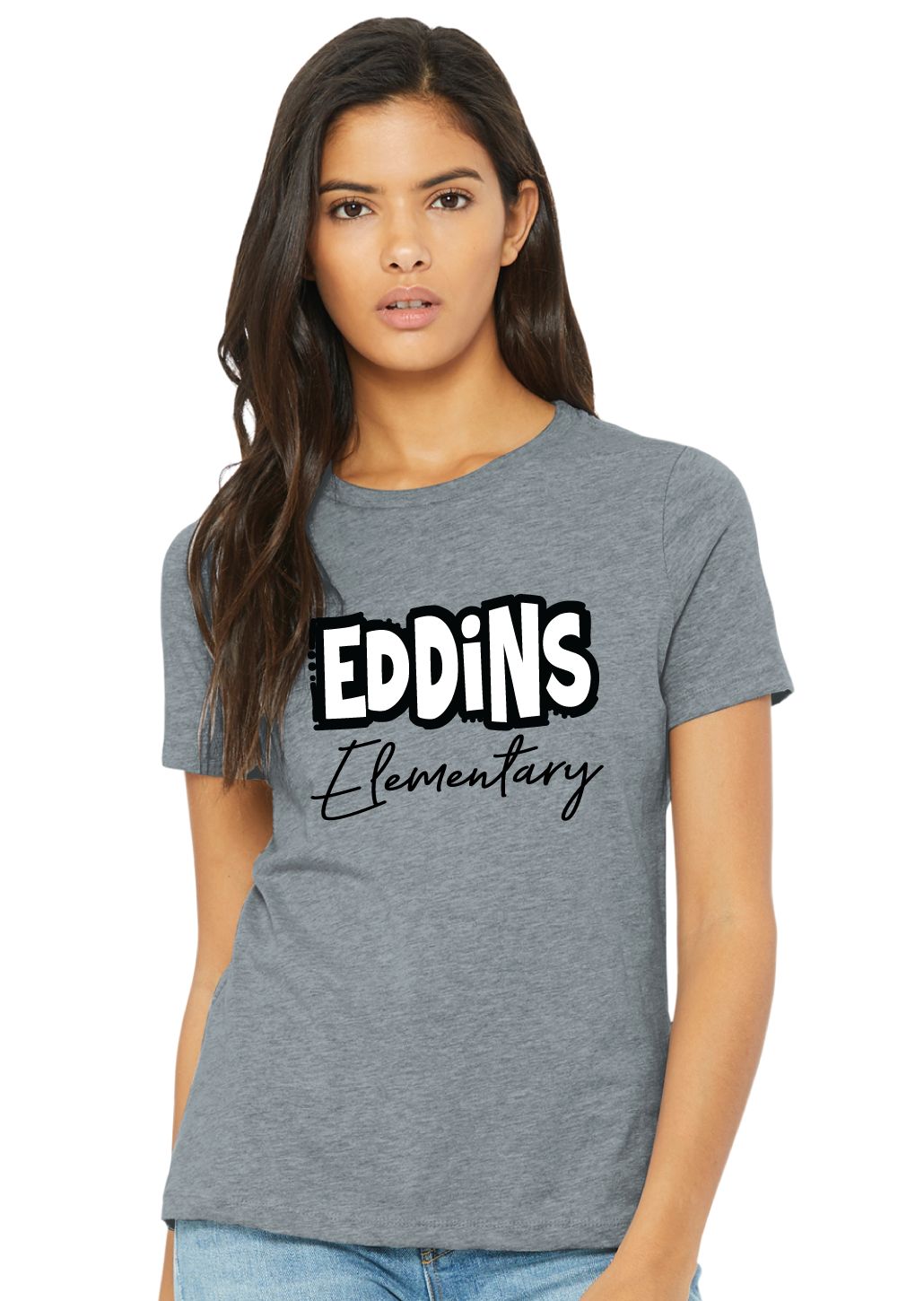 Eddins Wildcats - Bubble Letters - Bella+Canvas Ladies