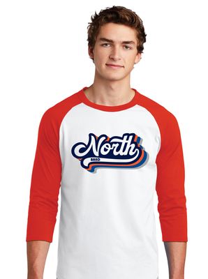 McKinney North Band - Groovy North - 3/4 Sleeve Colorblock Raglan
