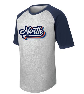 McKinney North Band - Groovy North - Short Sleeve Colorblock Raglan