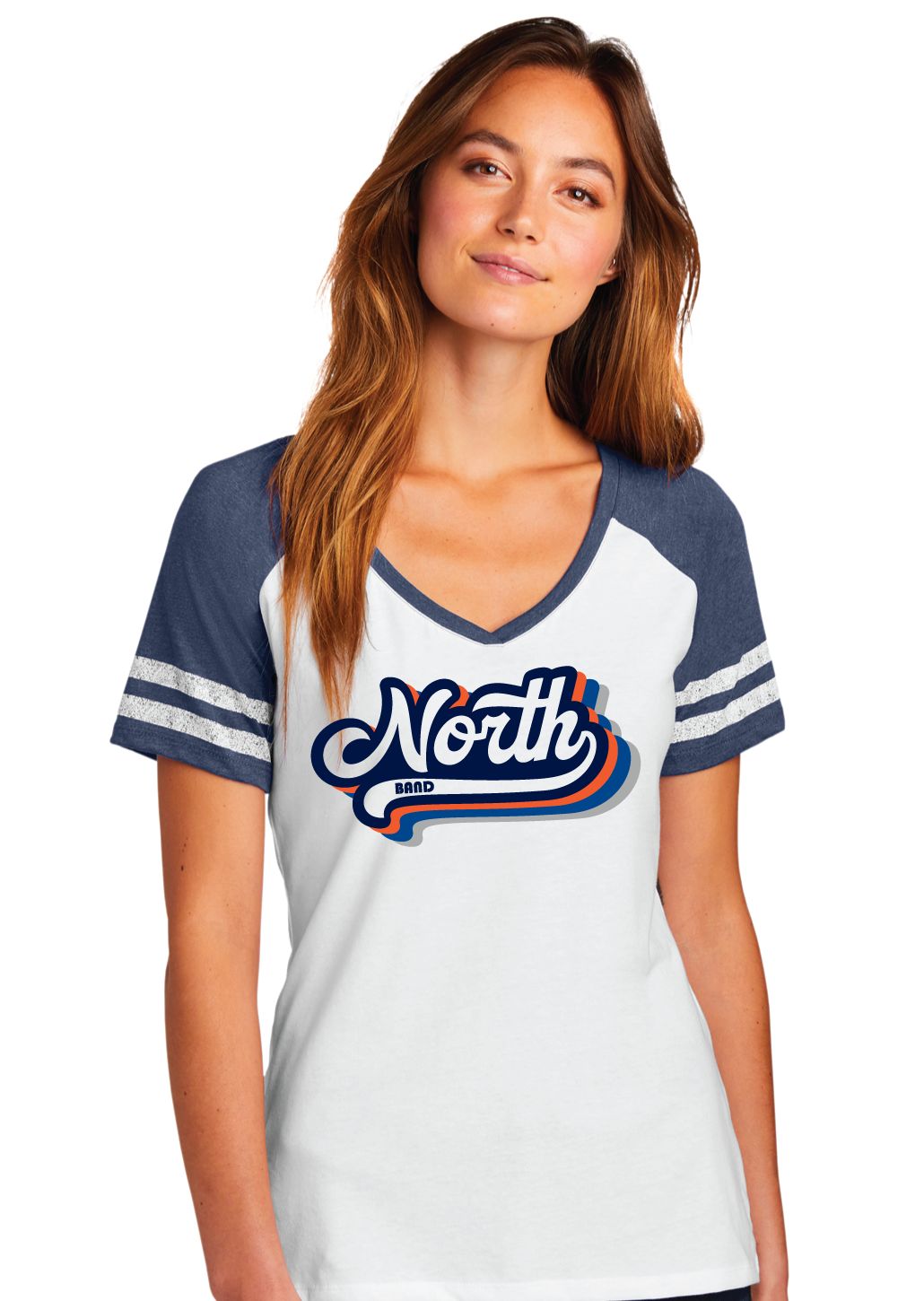 McKinney North Band - Groovy North - Game V-Neck Tee