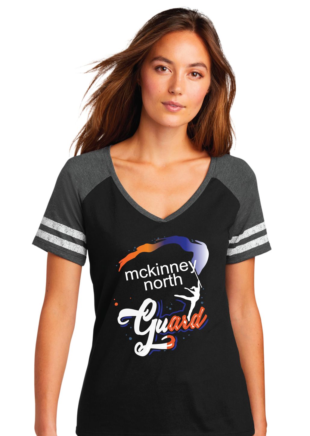 McKinney North Band - Guard Ombre - Game V-Neck Tee