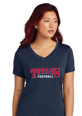 Centennial Football - Arched - Dri-Fit V-Neck Tee