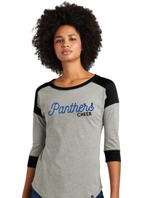 Paw Shop Cheer - Script - 3/4 Sleeve Baseball Raglan Tee