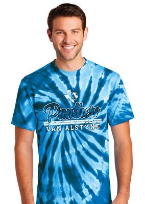 Paw Shop - Script Panthers - Tie Dye Short Sleeve
