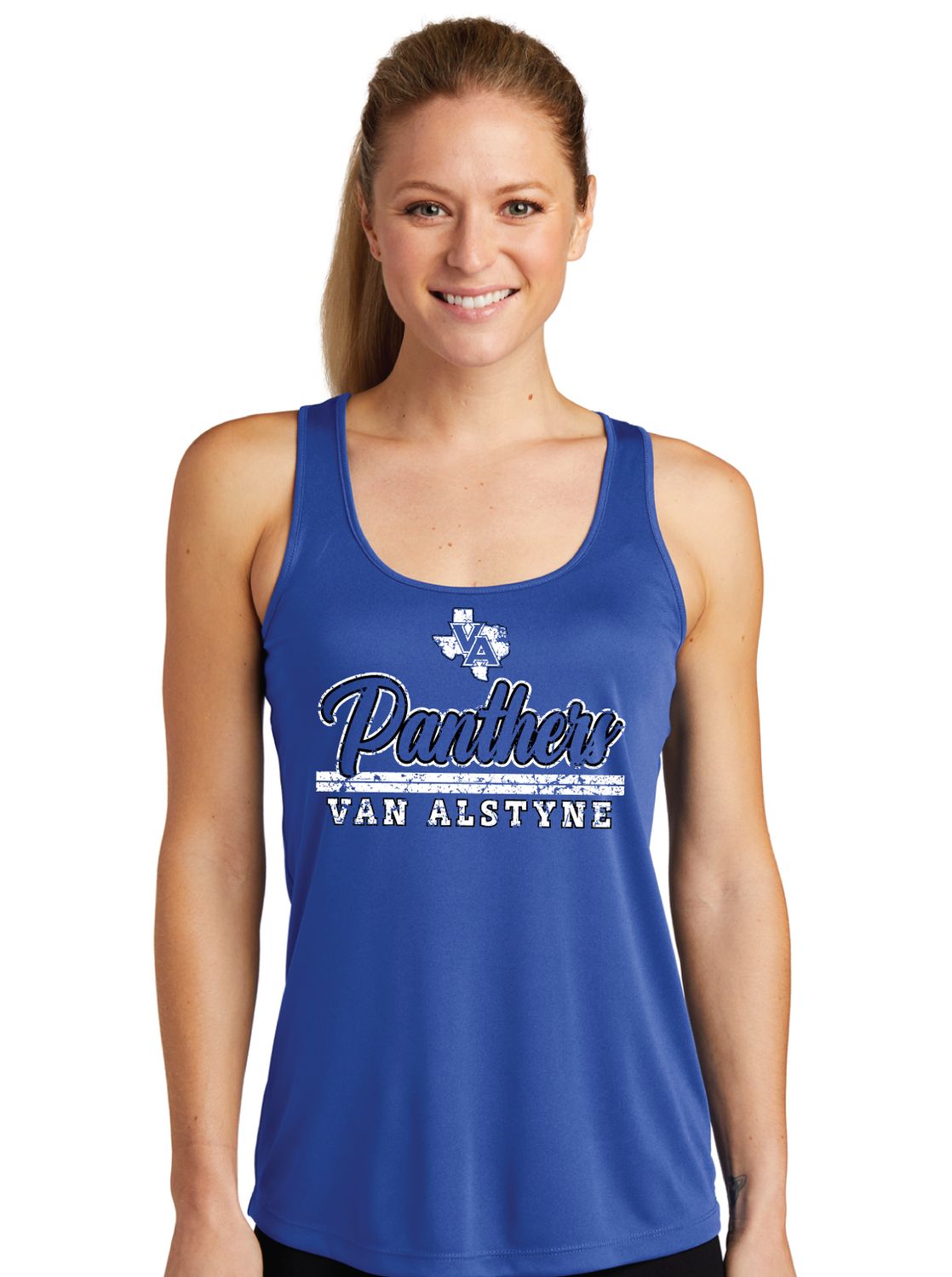 Paw Shop - Script Panthers - Dri FIt Racerback Tank