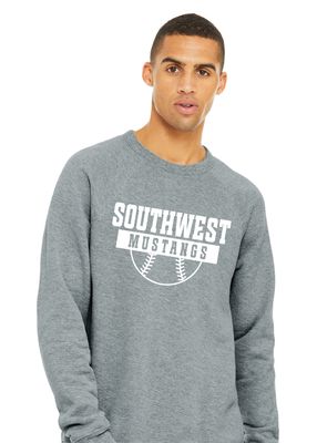 USW Softball - Half Ball - Bella+Canvas Crew Sweatshirt