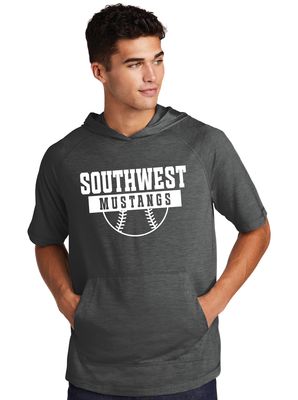 USW Softball - Half Ball - Short Sleeve Hoodie