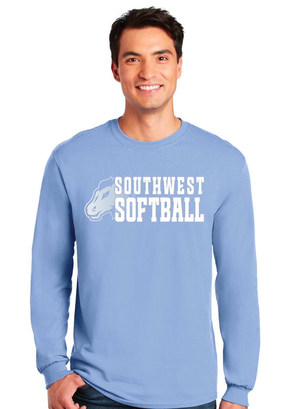 USW Softball - Mustang Fade - Long Sleeve