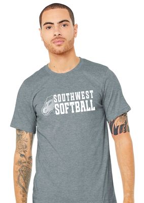 USW Softball - Mustang Fade - Bella+Canvas Short Sleeve