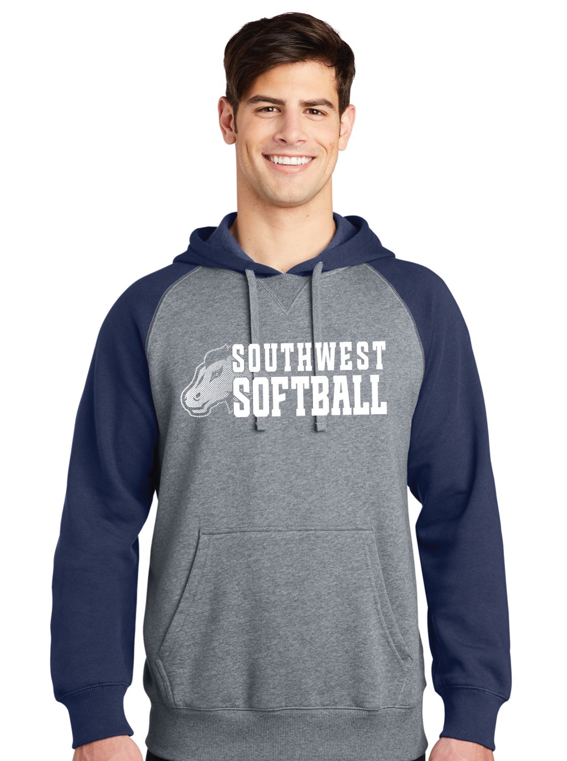 USW Softball - Mustang Fade - Raglan Hoodie